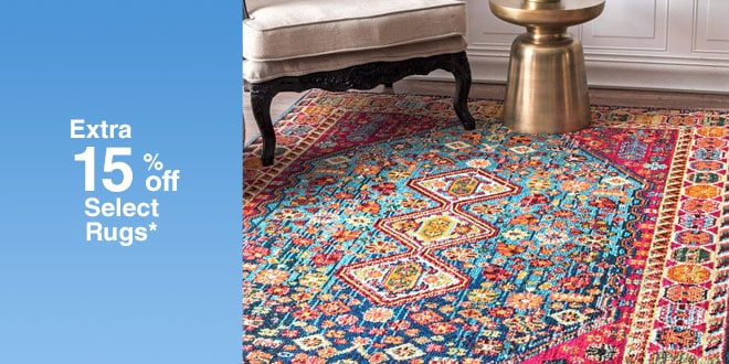 Extra 15% off Area Rugs