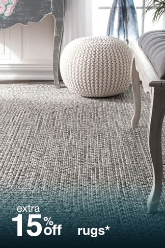 Extra 15% off Rugs*
