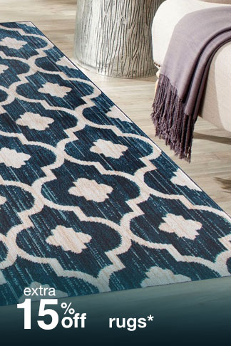Extra 15% off Rugs*