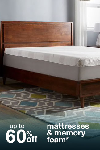Up to 60% off Mattresses & Memory Foam*