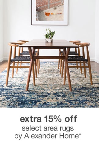 Extra 15% off Select Area Rugs by Alexander Home*