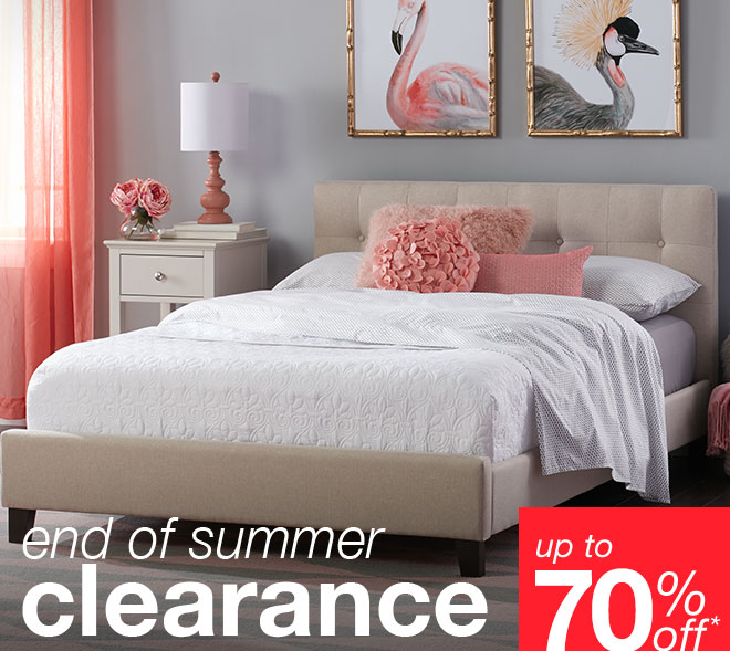 end of clearance up to 70% off*