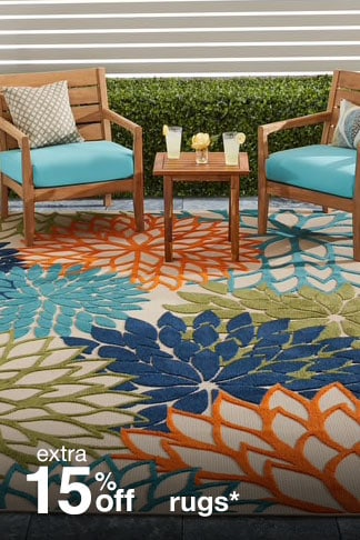 Extra 15% off Rugs*