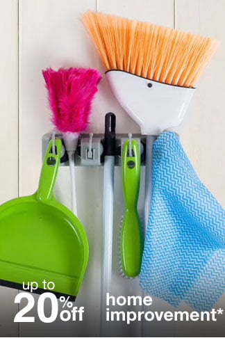 up to 20% off home improvement*
