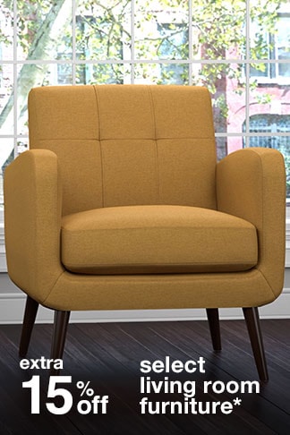 extra 15% select living room furniture*