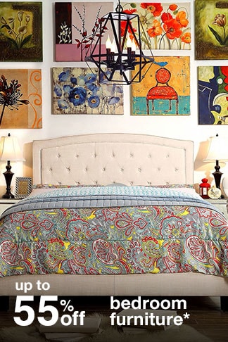 up to 55% off bedroom furniture*
