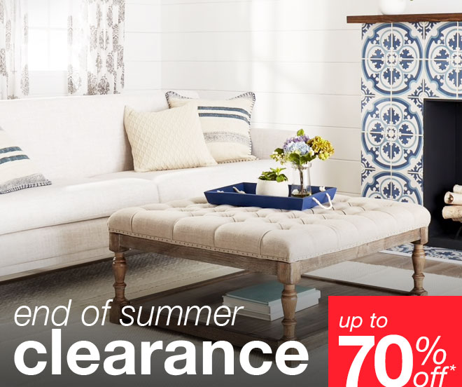 End of Summer Clearance - up to 70% off*