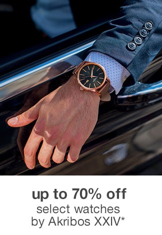 Up to 70% off Select Watches by Akribos*