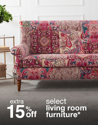 extra 15% select living room furniture*