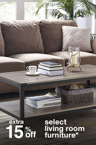 extra 15% select living room furniture*