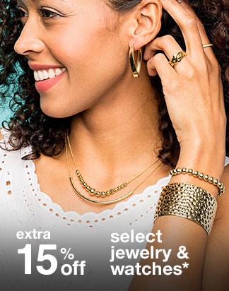 Extra 15% off Select Jewelry & Watches*