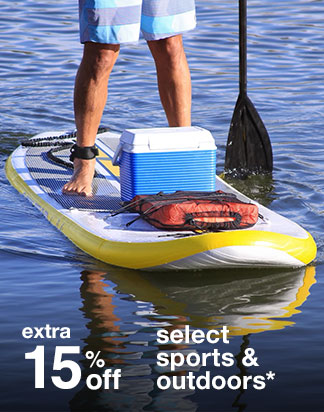 Extra 15% off Select Sports & Outdoors*