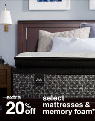 Extra 20% off Select Mattresses & Memory Foam*