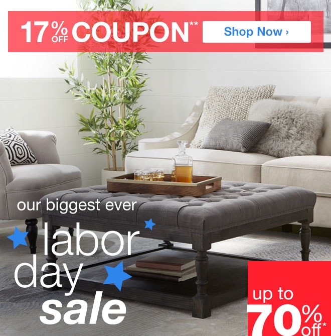 17% off Coupon** - Shop Now - our biggest ever labor day sale - up to 70% off*