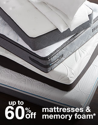 up to 60% off mattresses and memory foam