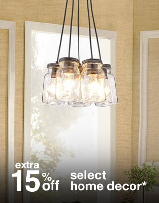 Extra 15% off Select Home Decor*