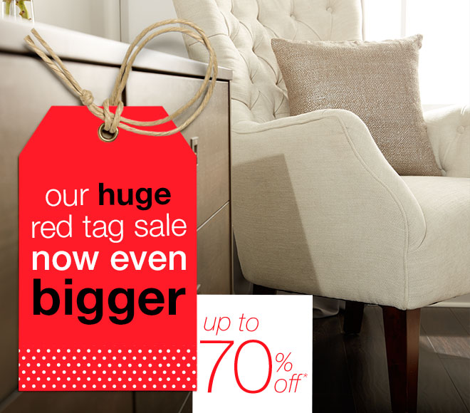 our huge red tag sale now even bigger up to 70% off*