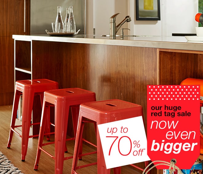 our huge red tag sale - now even bigger - up to 70% off*