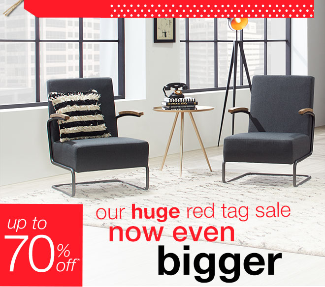 our huge red tag sale now even bigger