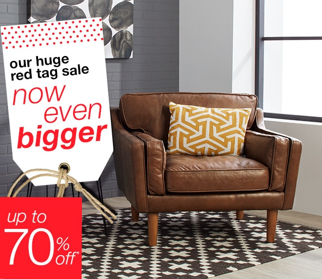 our huge red tag sale - now even bigger - up to 70% off*