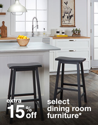 Extra 15% off Select Dining Room Furniture*