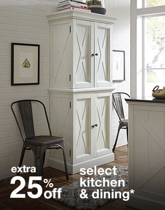 Extra 25% off Select Kitchen & Dining*