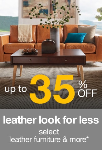 up to 35% off - leather look for less - select leather furniture & more*