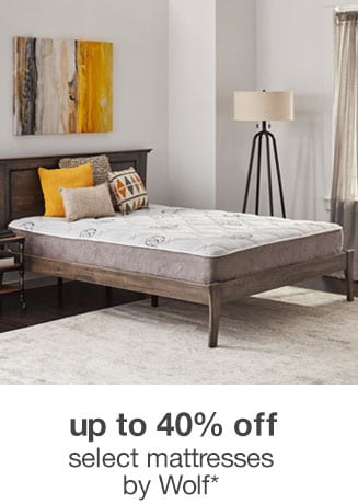 Up to 40% off Select Mattresses by Wolf*