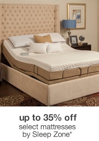 Up to 35% off Select Mattresses by Sleep Zone*