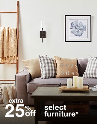 extra 25% off select furniture*