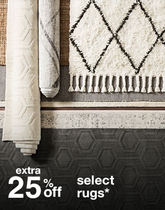 extra 25% off select rugs*