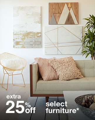 extra 25% off select furniture*