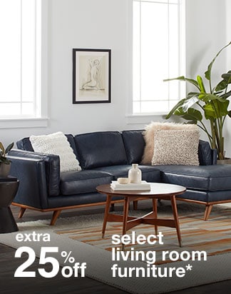 extra 25% off select living room furniture*