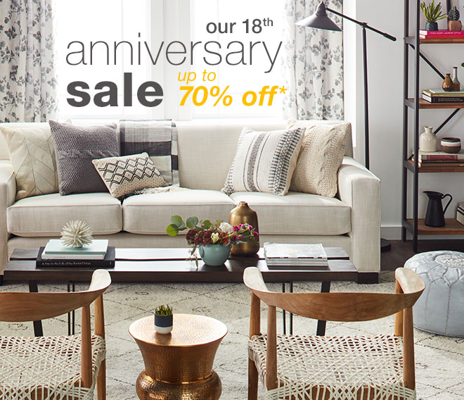 our 18th anniversary sale up to 70% off*