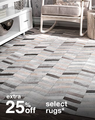 Extra 25% off select rugs*
