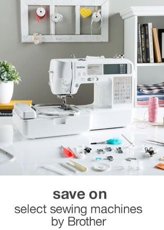 save on select sewing machines by Brother