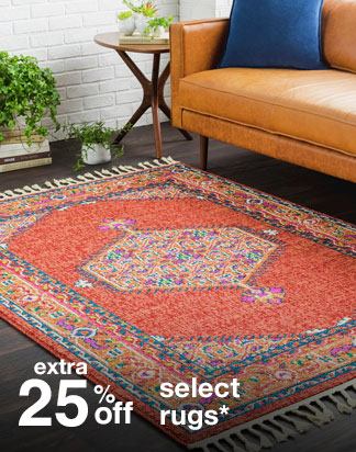 Extra 25% off select rugs*