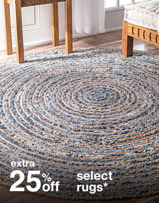 extra 25% off select rugs*