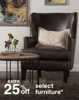 Extra 25% off select furniture*