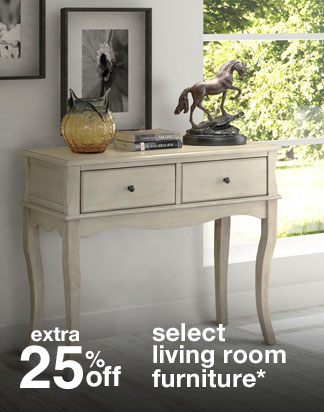 extra 25% off select living room furniture*