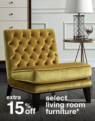 extra 15% off select living room furniture*