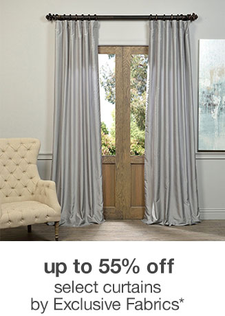 Up to 55% off Select Curtains by Exclusive Fabrics*