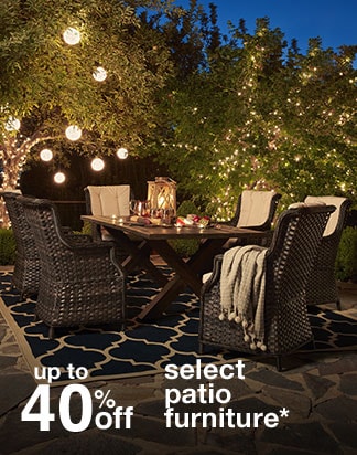 up to 40% off patio furniture*