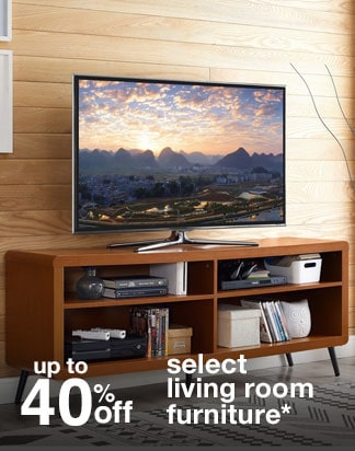 up to 40% off living room furniture*