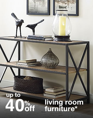 up to 40% off living room furniture*