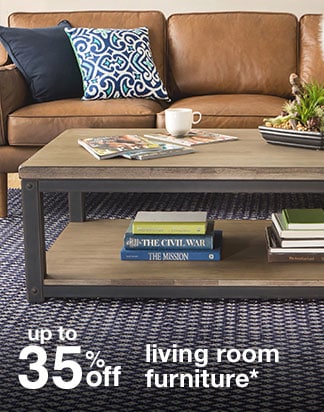 up to 35% off living room furniture*