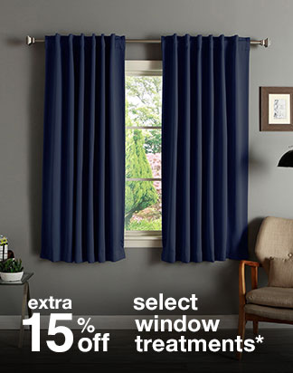 extra 15% off select window treatments*