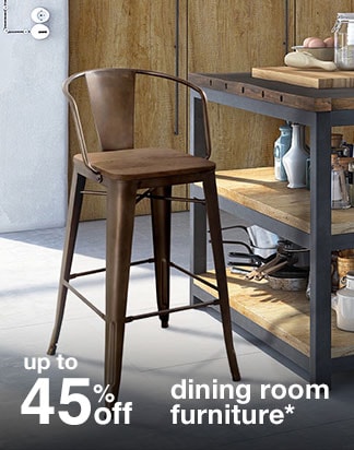 Up to 45% off dining room furniture*