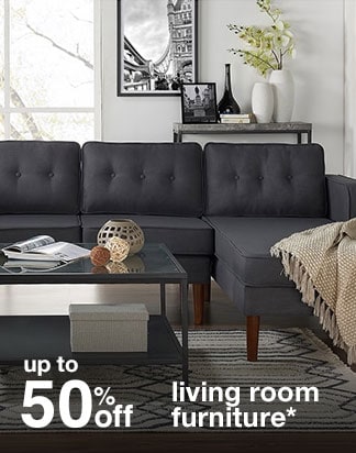 up to 50% off living room furniture