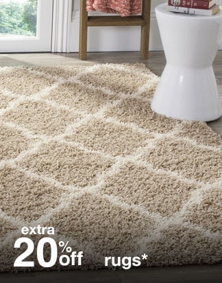 extra 20% off rugs*